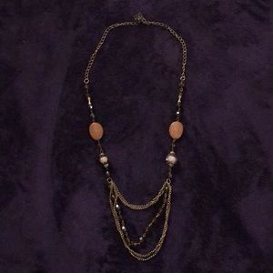 Great statement necklace with a lot of layering